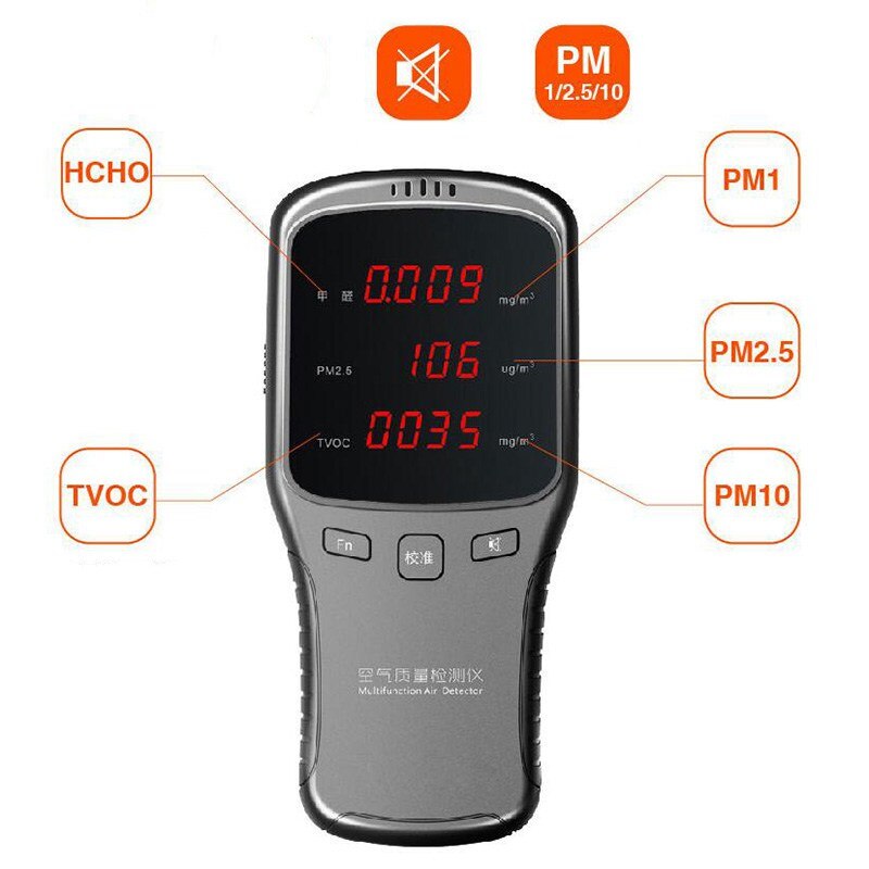 Technology Formaldehyde HCHO PM1.0 PM2.5 PM10 Gas Analyzer Household PM 1.0 2.5 10 Air Analyzer