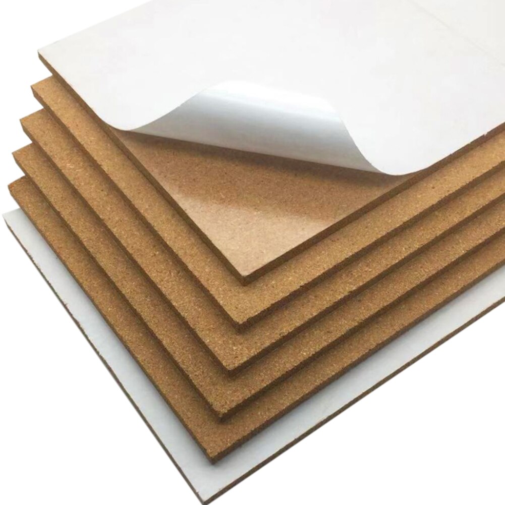 2 Pcs Cork Board Office Square Self Adhesive Home Multifunction Easy Install Photo Wall DIY Background Removable Decoration