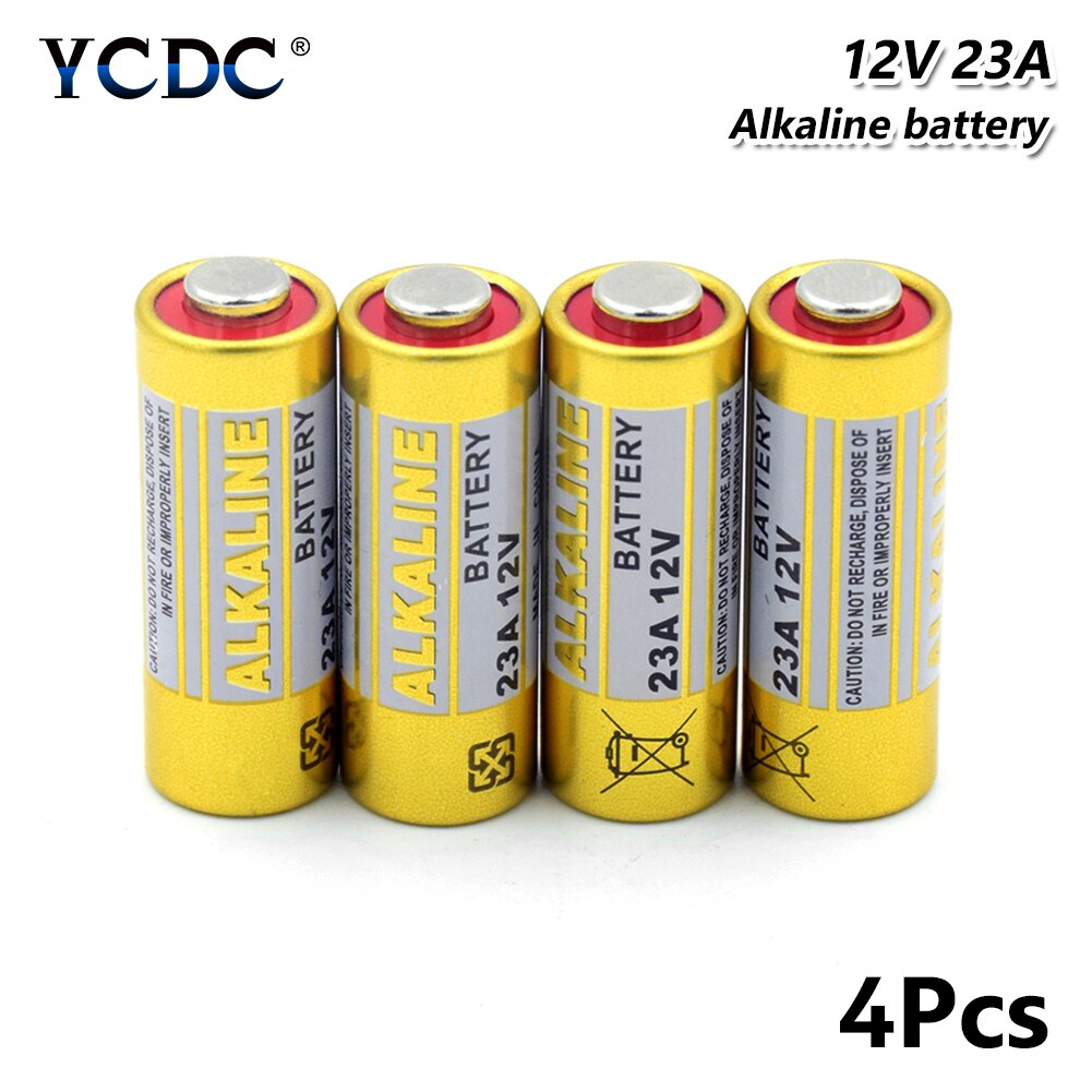Alkaline batterij 12V Alkaline 23A Batterij LRV08 L1028 8F10R Batterijen Voor Afstandsbediening Deurbel: 4 PCS