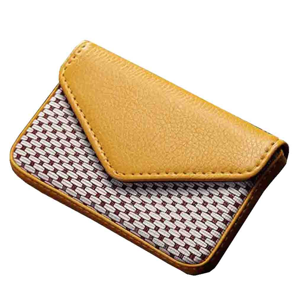 Pu Leer Functie Card Case Visitekaarthouder Mannen Vrouwen Credit Paspoort Card Bag Id Passport Card Wallet Houder: Goud