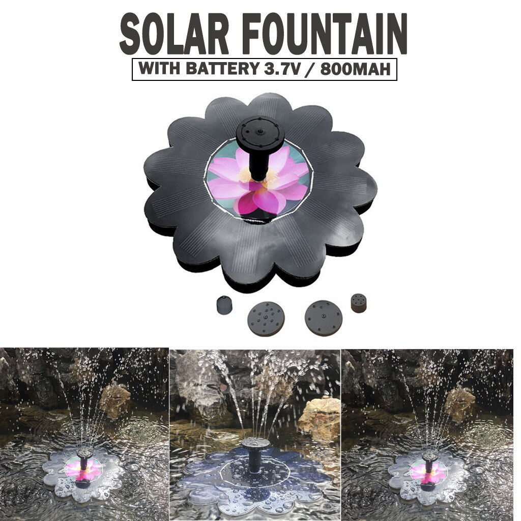 Floating Solar Fountain Garden Water Fountain Pool Pond Decoration Solar Panel Powered Fountain Water Pump Garden Decoration #36: K
