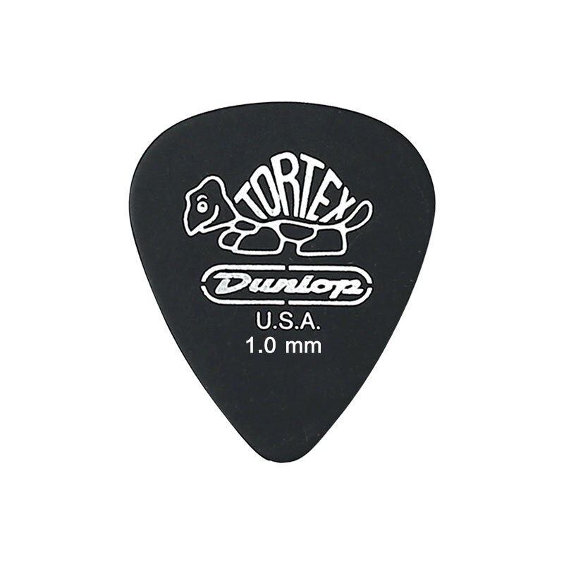 1 pc Dunlop Tortex Black Guitar Picks Bass Mediator Acoustic Electric Accessories Classic Thickness 0.5/0.6/0.73/0.88/1.0/1.14mm: 1.0mm