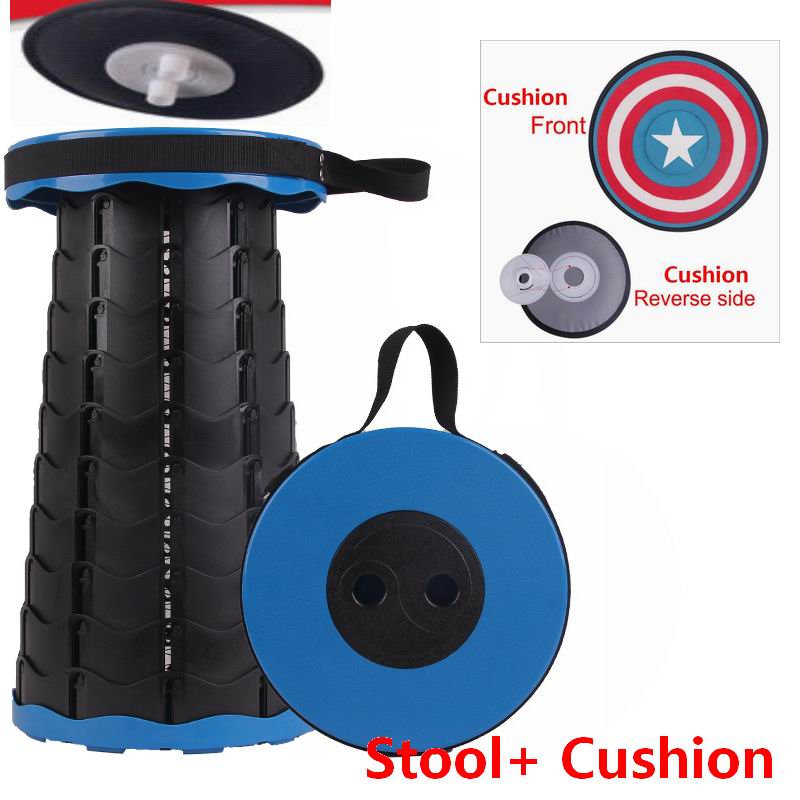 Klappstuhl Im Freien Tragbare Hocker Klappstühle Camping Hocker Bequem Angeln Stuhl Falten Zengkun: Stool D with Cushion