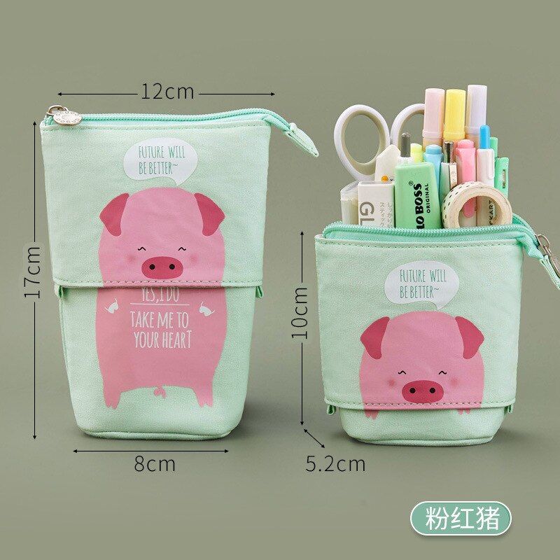 Cute Unicorn Pencil Case School Pencil Case for Girls Boys Penal Pen Box Cat Telescopic Stationery Bag Kit Large Pouch Supplies: Style 10