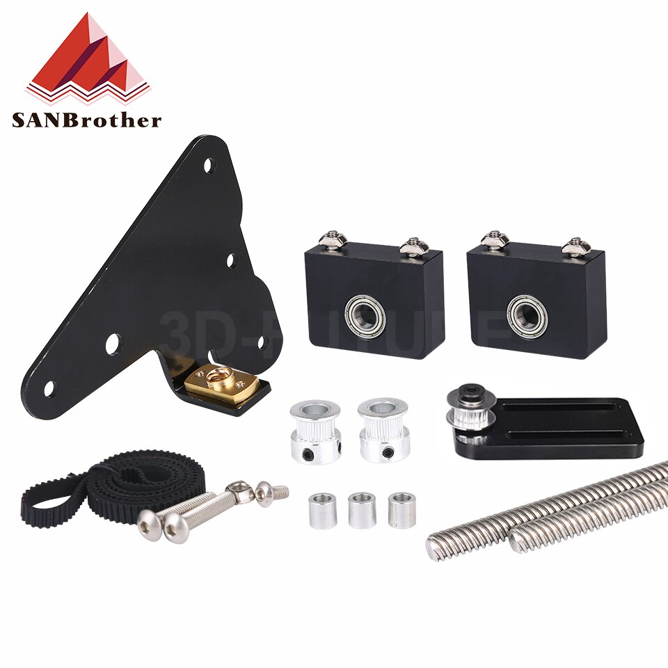 3D Printer Onderdelen Upgrade Kits Creality Ender 3/CR10 Dual Z-as T8 Lood Schroef Kits Beugel Aluminium Profiel met Riem Katrol