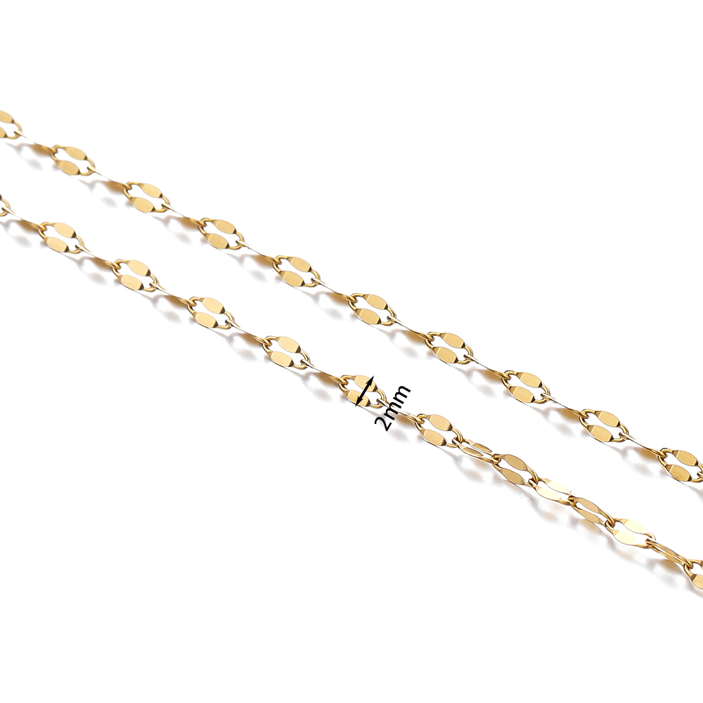 Sieraden Maakketting - 2 Meter - 7 Types - 14k Goud Verguld Messing Ronde Schakelketting