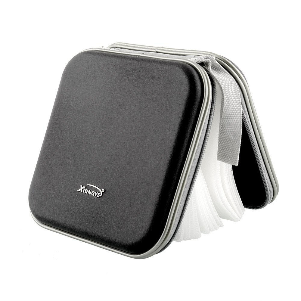 Estuche portátil de 40 discos de capacidad para DVD, bolsa de almacenamiento de CD para coche, mini bolsa de CD cuadrada de tela, caja de almacenamiento de disco de plástico para DVD