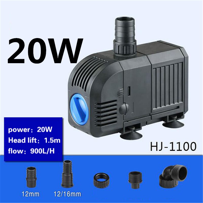 Sunsun 220V Ultra Silent Aquarium Water Pump Outdoor Submersible Pump Garden Fountain Pump: 20W