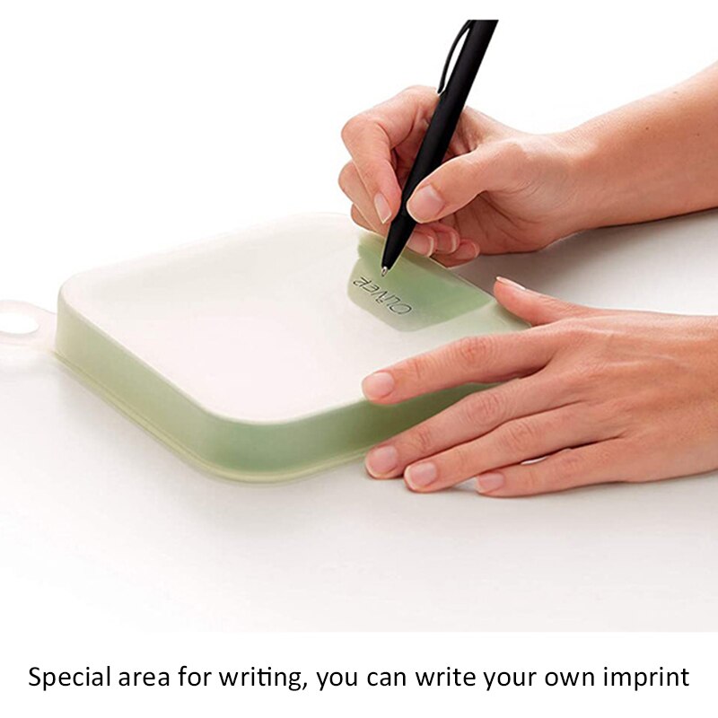 1Pc Portable Reusable Silicone Sandwich Case Lunch Box Toast Box Silicon Lid Tableware Student Lunch Box Kitchen Accessories