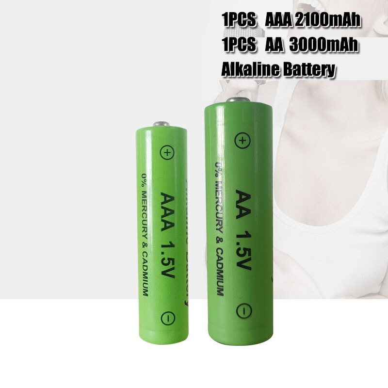 AA + AAA rechargeable AA 1.5V 3000mAh/1.5V AAA 2100mah Alkaline battery flashlight toys watch MP3 player replace Ni-Mh battery: 1AA-1AAA