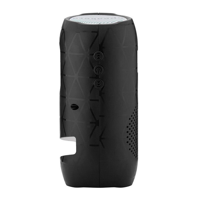Bärbar rem utomhus trådlös bluetooth stereo högtalare soundbox stöd tf fm bluetooth högtalare för smartphone tablet pc: Svart