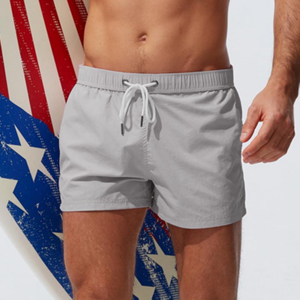 Summer Fitness Shorts Solid Color Summer Clothing Male Leisure Fitness Shorts Surf Shorts Swimming Trunks