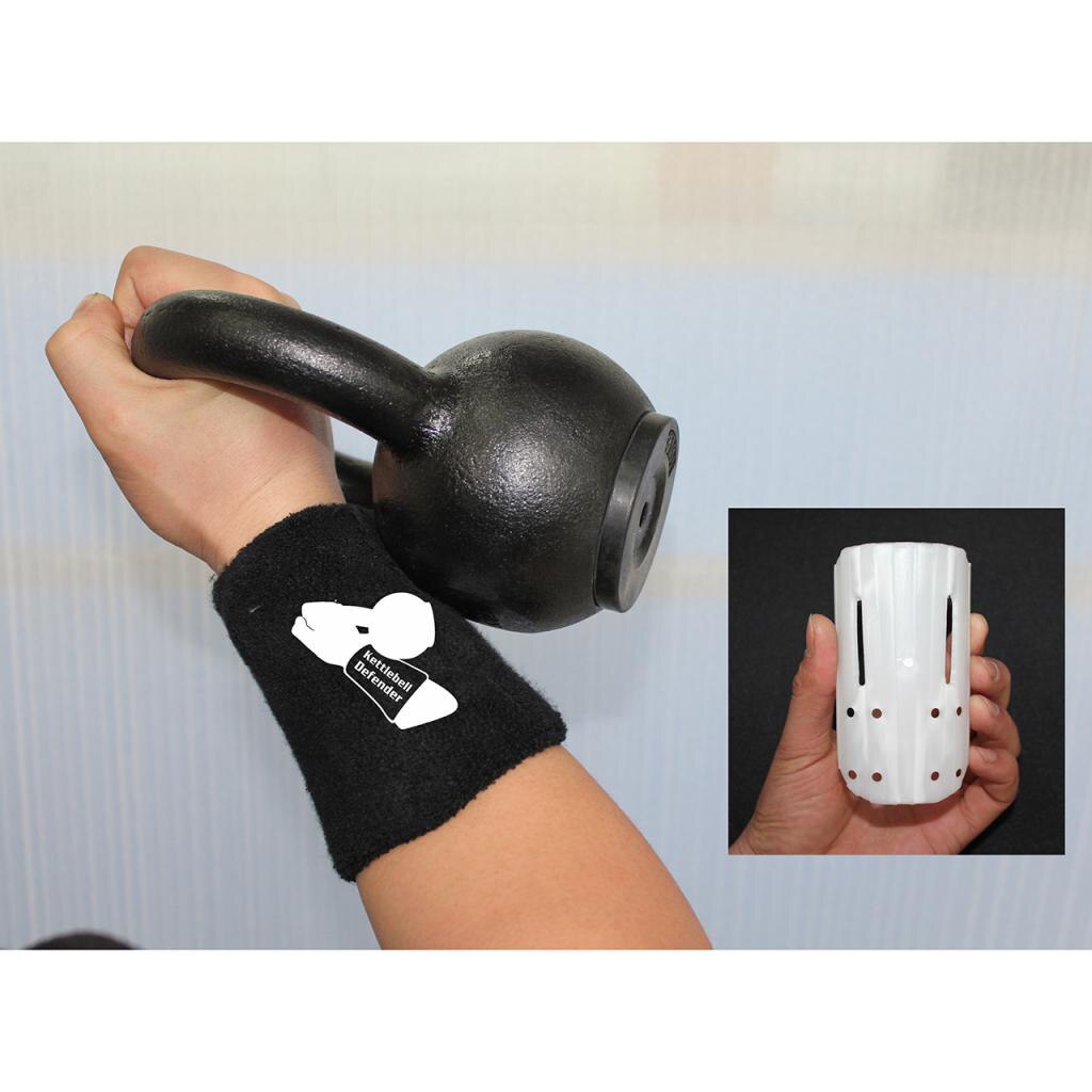 1 Pair Black Athletics Kettlebell Wrist Guards Defender Brace Protector Wrap