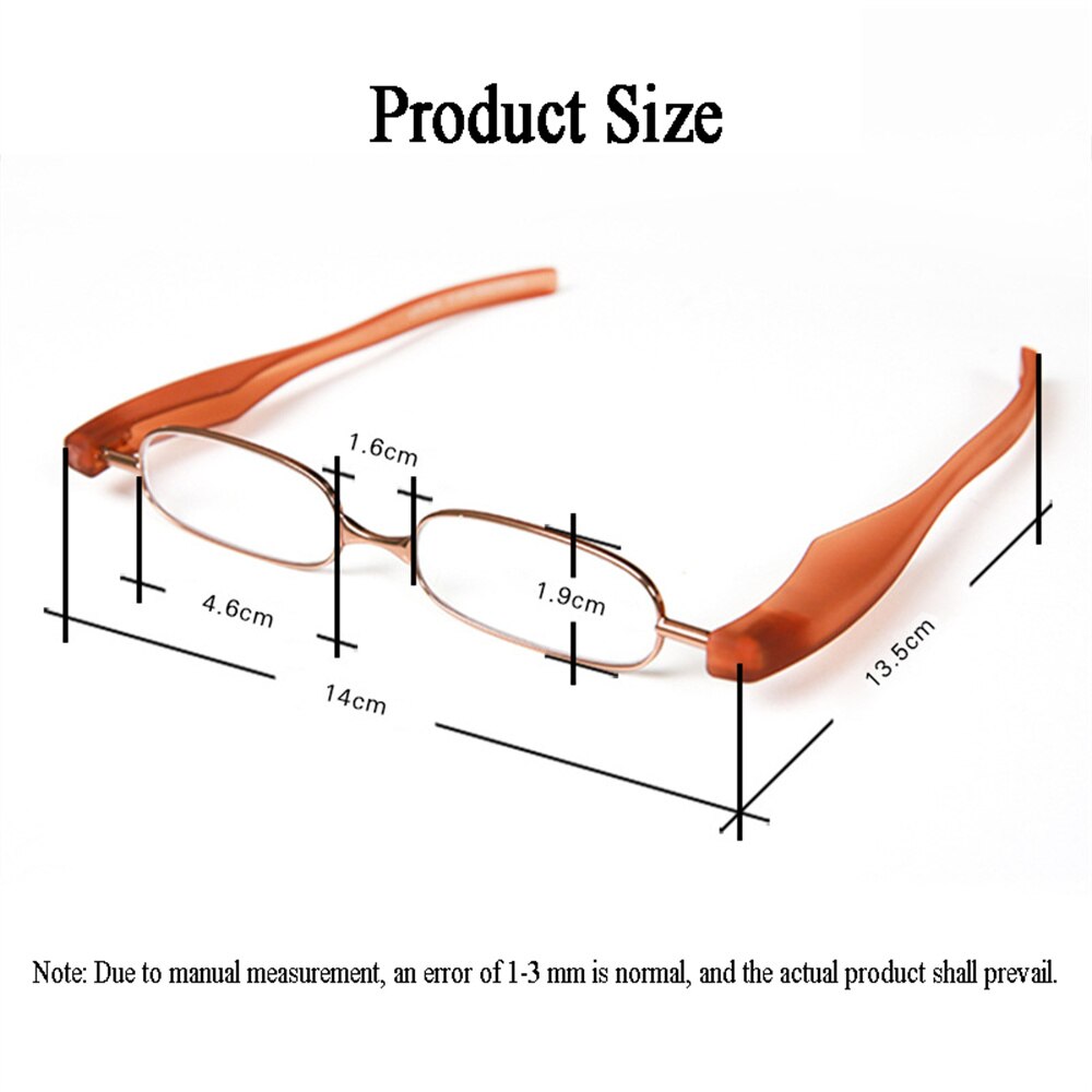 Elbru Mini Leesbril Mannen Vrouwen Vouwen Kleine Presbyopie Brillen Frame Metalen Draagbare Lezen Brillen