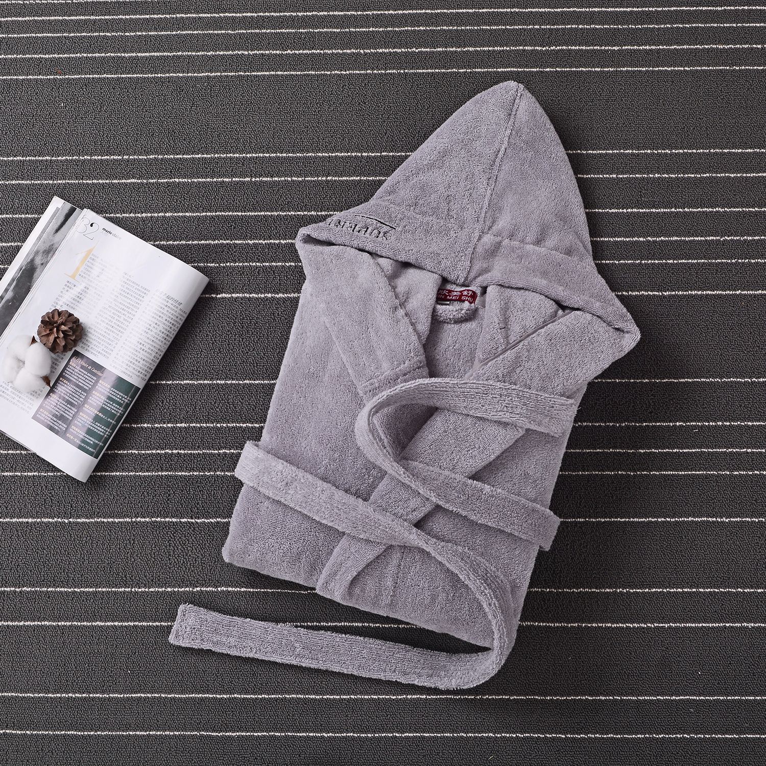 Lichtblauwe luxe heren badjas | Gratis verzending | Gratis retour