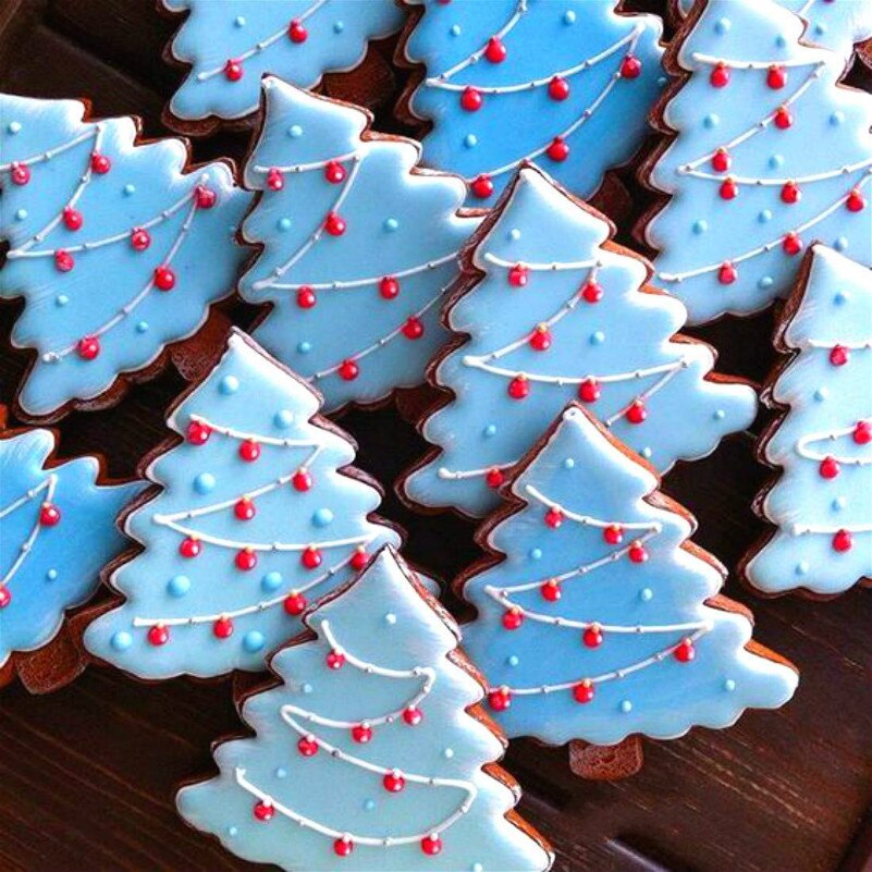 KENIAO Weihnachten Baum Cookie Cutter einstellen-3 Stück-Fondant/Gebäck/Brot/Sandwich/Keks Cutter -Edelstahl