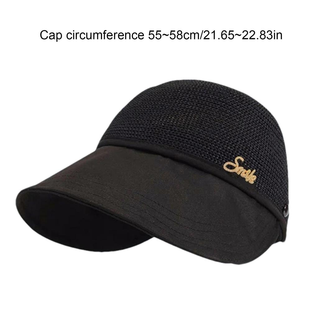 Sun Hats For Women UV Protection Sun Hat Handmade Wide Brim Enlarged Rounded Edge For Women Girlfriend: black