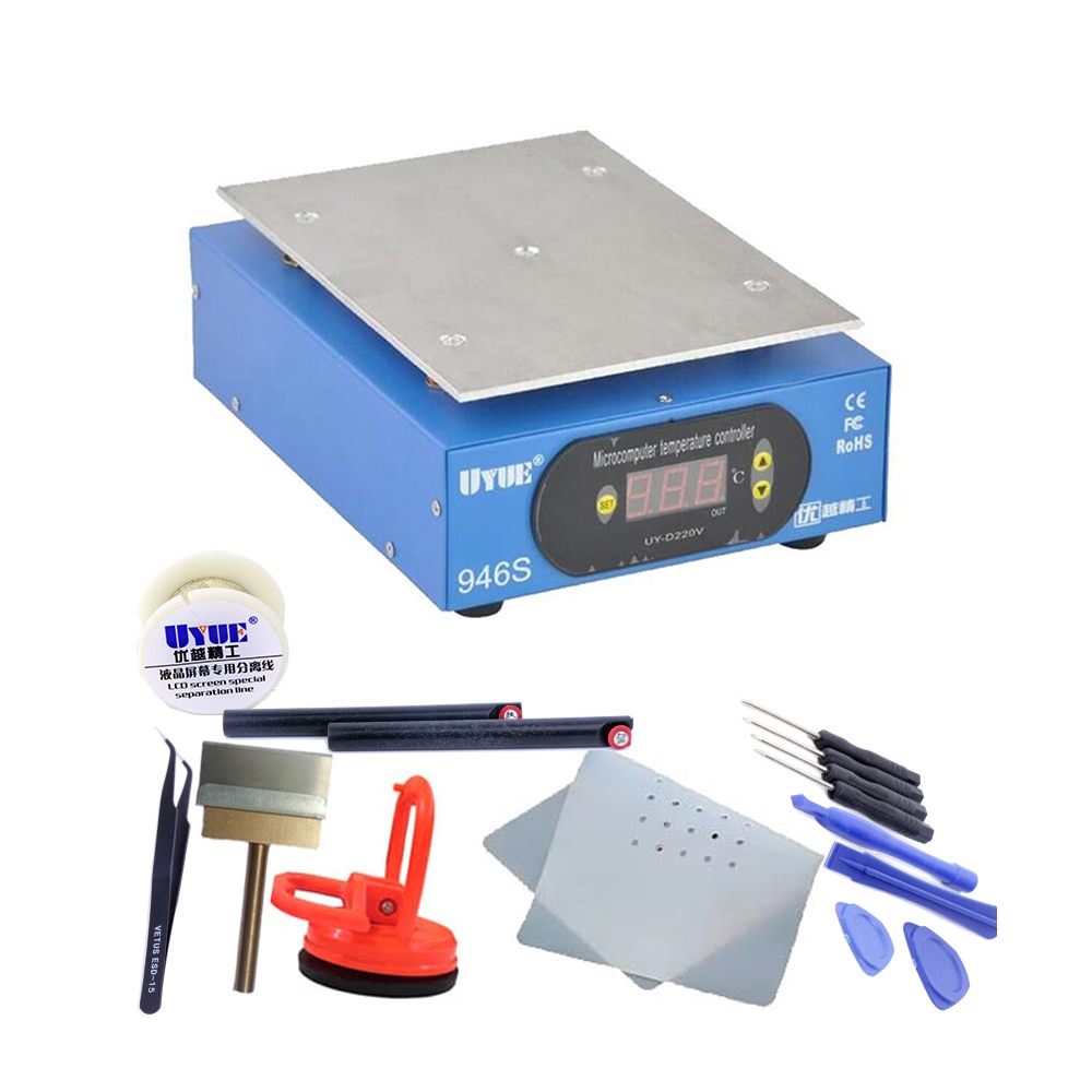 UYUE 946s Preheat Station 220V 400W 140X200mm Preheater Digital Platform Heating Plate For Phone LCD Screen Separator Machine