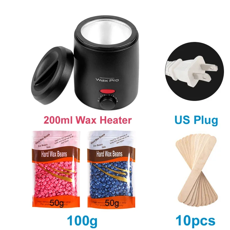 Wachsmaschine zur Haarentfernung, Haarentfernung, Wachsschmelzmaschine, 200 ml, Wachsheizung, Enthaarung, Paraffinwärmer, Wachsen, Tauchtopf: Gelb