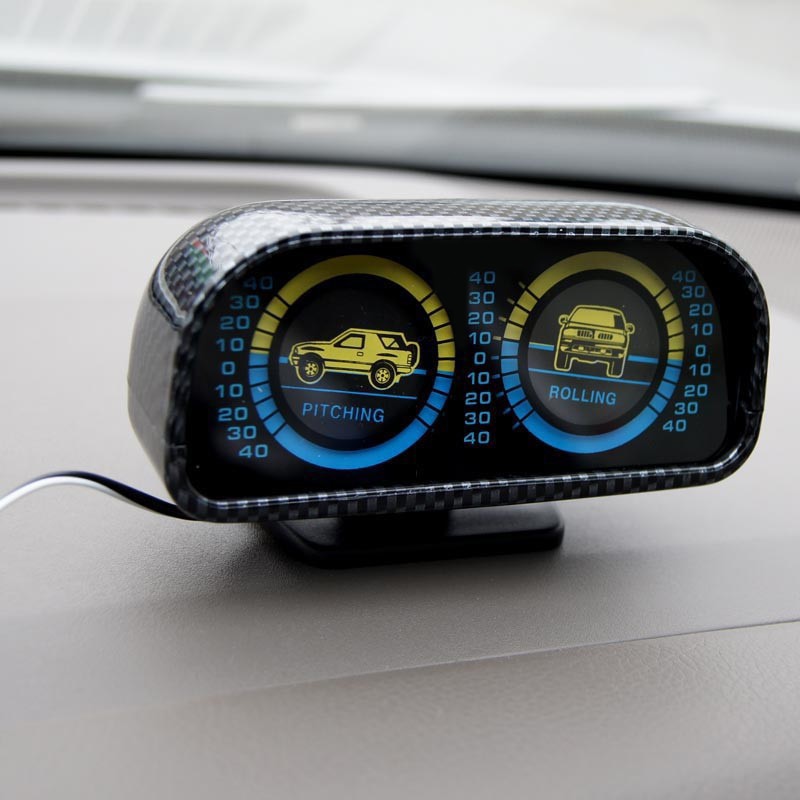 Hypersonic Car Auto Compass Balance Meter Slope Indicator Land Meter With LED Light For Off-Road Vehicle SUV Car Accessories