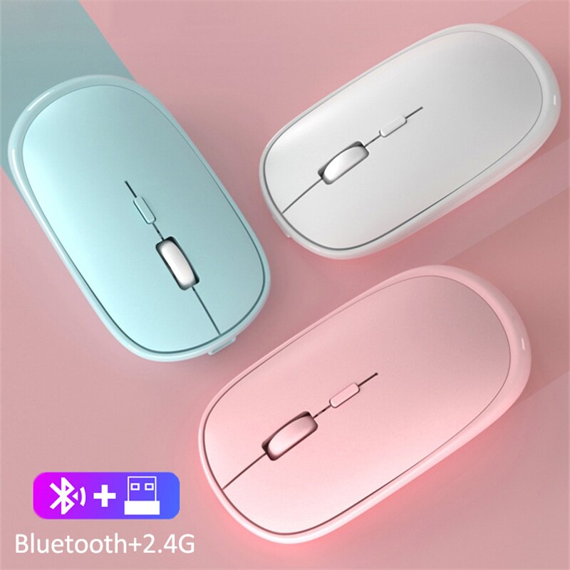 Bezprzewodowa mysz akumulator Bluetooth cichy ergonomiczny komputer dla ipada Mac Tablet Macbook Air Laptop PC Gaming Business Office
