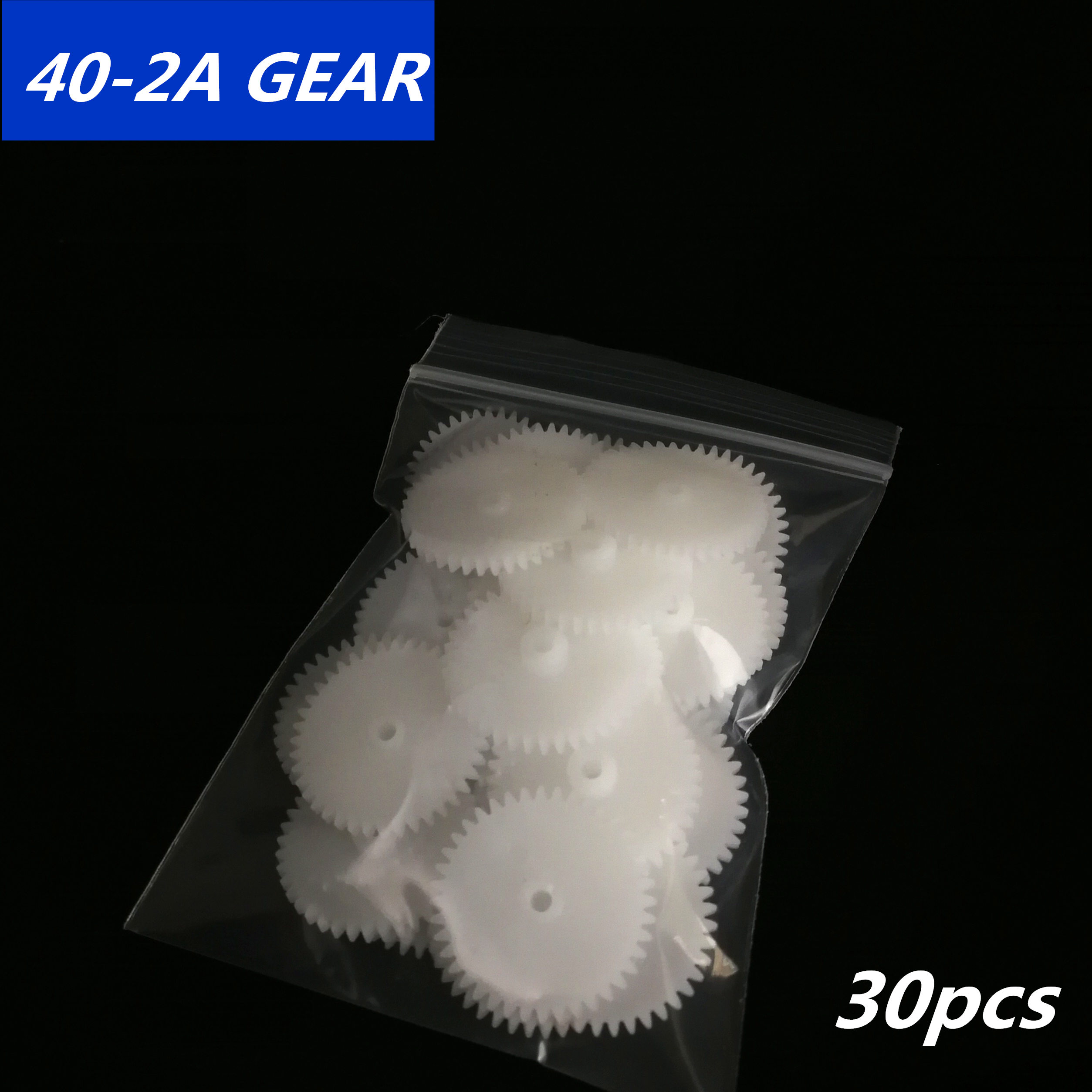 30Pcs 40-2A 0.5 Modulus 9 Teeth Plastic Gear Cog for 2mm Toy Car Motor Shaft Mini Plastic Motor Shaft Gear toy gear