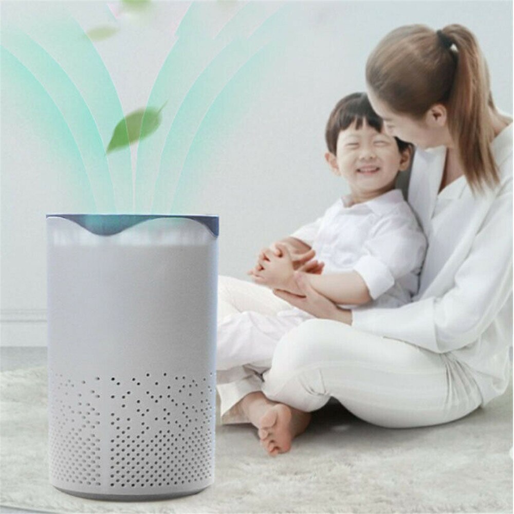 Air Purifier LED 4 Layer Air Cleaner Filter USB Charging With Night Light HEPA Filters Compact Desktop Purifiers