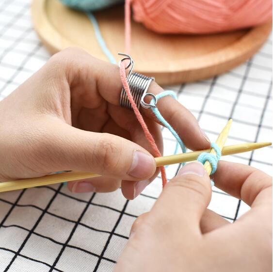 2 teil/los edelstahl betroffen Fingerhut Nadel Geflochtene Knöchel Jacquard Assistent Jacquard NäHenne Werkzeug Zubehör GYH