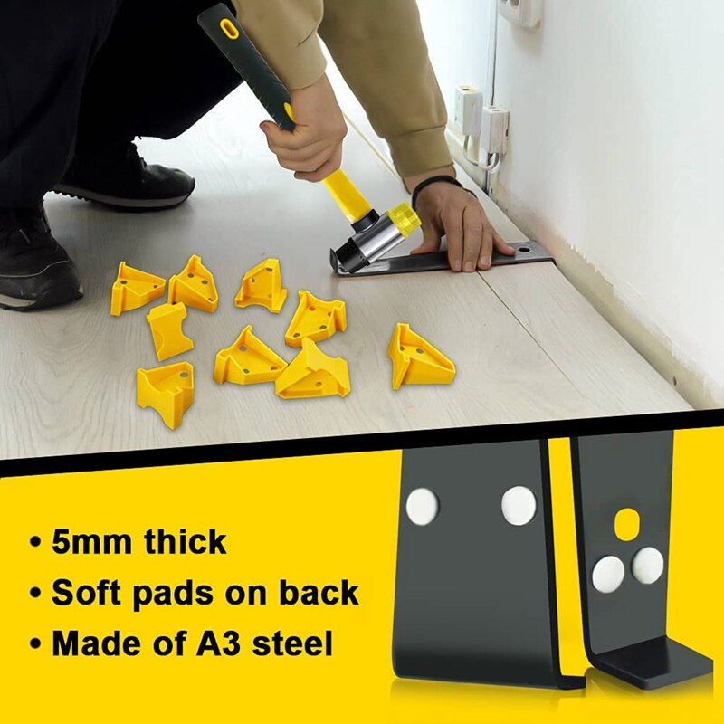 Laminate Flooring Tools, Flooring Installation Kit, Vinyl Flooring Tools - Tapping Block with Handle, 2 in 1 Spacers