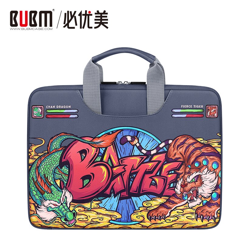 BUBM tasche für Laptop handtasche 12 13 14 15 zoll Laptop tasche für Computer mit einer powr Bank tasche: dunkel grau / 13 Zoll