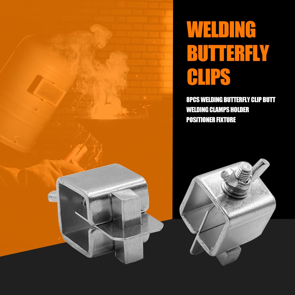 8pcs Welding Butterfly Clip Butt Welding Clamps for Sheet Metal Car Door Skin Fender Panel Welding Holder Positioner Fixt