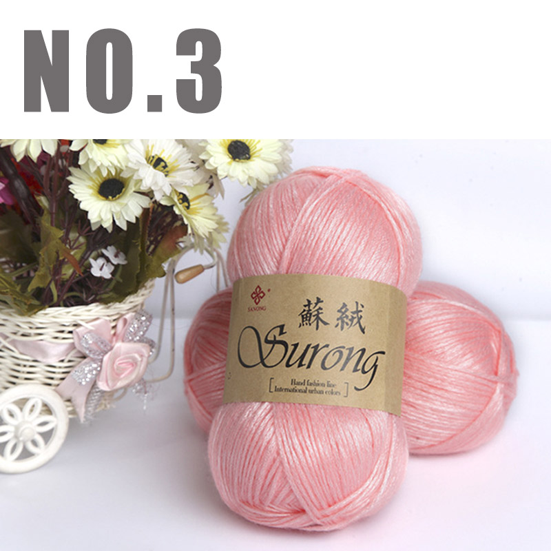 Fils à tricoter en coton, 1kg, fil en laine épais pour tricoter, Crochet, couture, écharpe, bricolage à la main: NO3 pink yarn