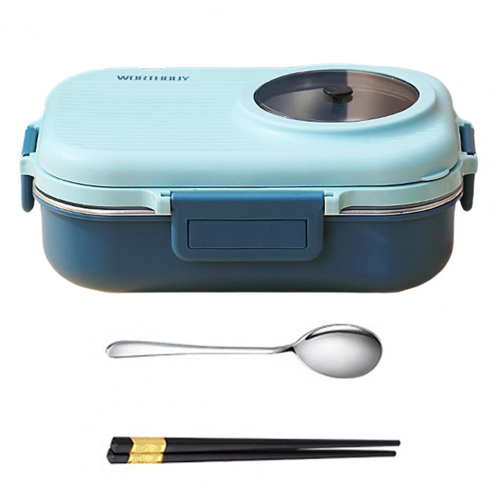 Camera Lunch Box For Kid School Bento Lunch Box 304 Stainless Steel Food Container Leak-Proof Lunch Container: Blue