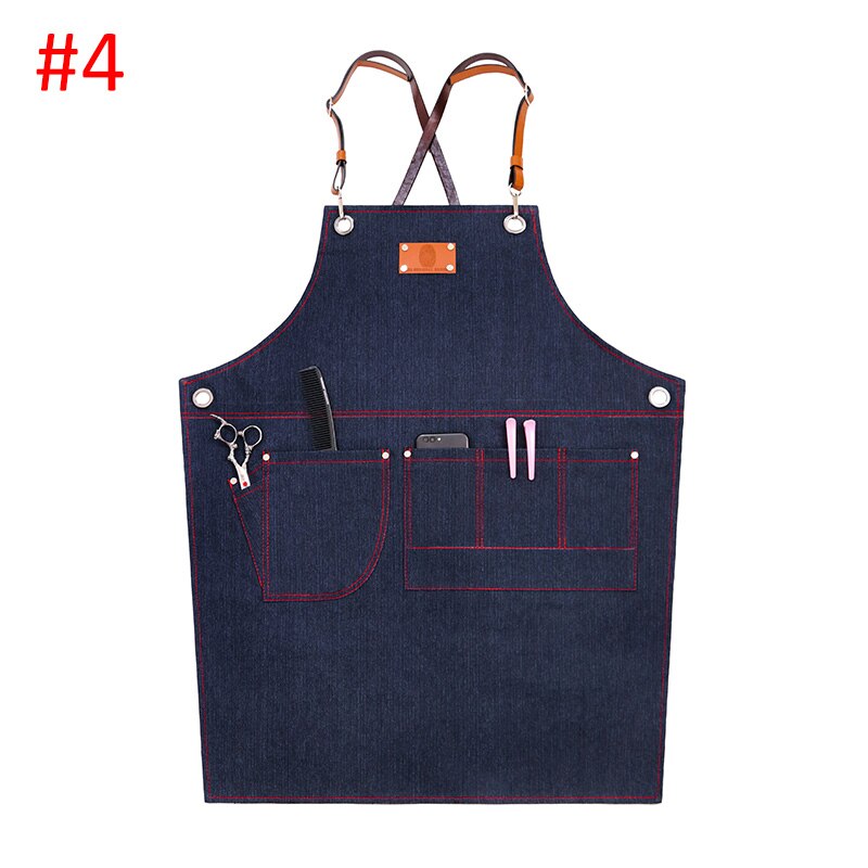 Uniforme de Chef Unisex, ropa de cocinero sin mangas, transpirable, para cocina, delantales para tienda,: style4