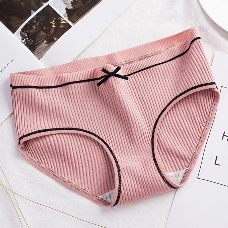 10Pcs/Lot Girls Cotton Underwear Cute Knot Soft Breathable Young Panties Solid Briefs Children Clothes