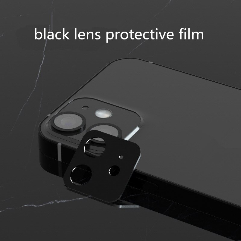For IP 12 Mobile Phone Metal Lens Protective Film 12Pro Rear Camera Protective Film: IP12 black