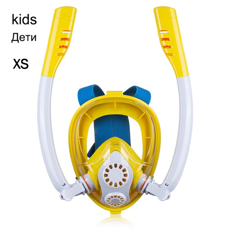 Nurkowanie maska dla dorosłych i dzieci podwodne Anti Fog pełna twarz Snorkeling pływanie nurkowanie maska K2 oddychanie separacja maska do nurkowania: KIDS01 / S/M