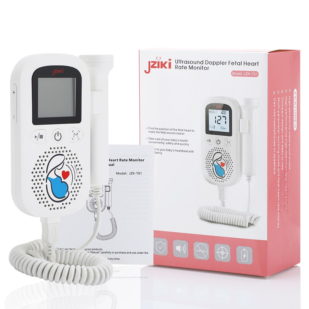 Babyfoon Foetale Doppler Echografie Foetus Doppler Detector Huishoudelijke Draagbare Sonar Doppler Voor Zwangere 2Mhz Geen Straling