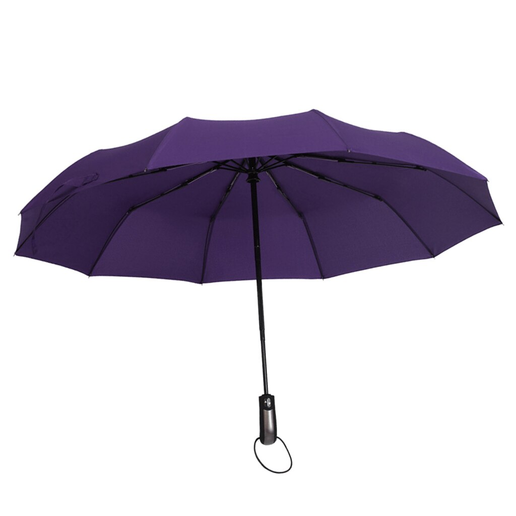 Automatic Open Close Travel Umbrella Folding Umbrellas with UV Sun & Rain Protection for Kids Adults: Purple