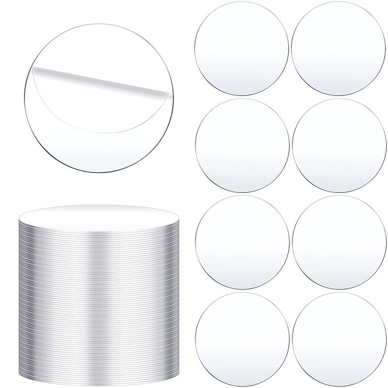 50/100PCS Clear Acrylic Round Blank Board 10cm Round Acrylic Disc For Art Project Painting Kids DIY Craft 2/3/4 Inch 2mm Thick: 7.5cm  100PCS