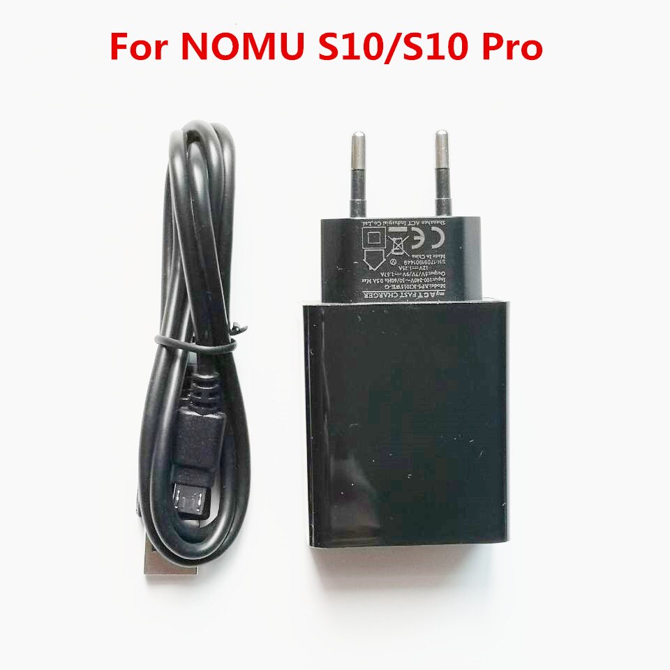 Originale Per NOMU S10/S10 Pro Adattatore certificazione CE Caricabatterie Caricabatterie Da Viaggio Adattatore di Spina di UE + Cavo USB DC 5V 7V 9V 1.67A: Both