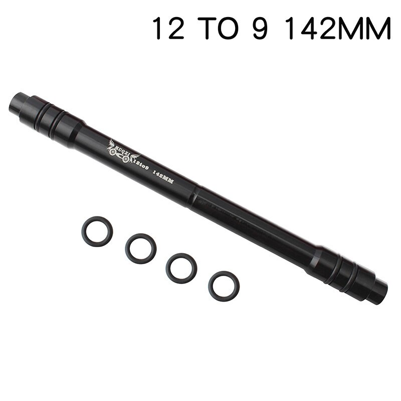 MUQZI-eje de conversión de cubo de rueda de 12mm a 9mm para bicicleta, adaptador de liberación rápida de aleación de aluminio de 142/148mm: 12 to9 142mm Black