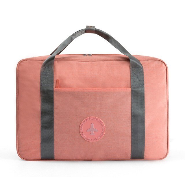 Folding Reistassen Draagbare Bagage Opslag Kleding Tassen Hand Bagage Voor Mannen En Vrouwen Plunjezak: small orange powder