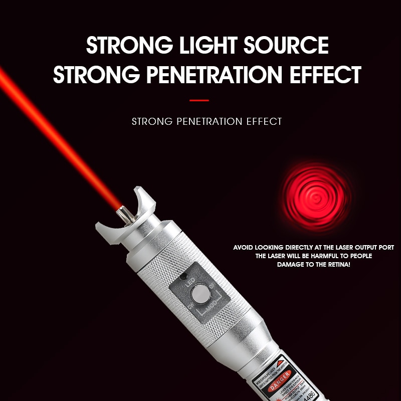 Pluma de fibra óptica tipo bolígrafo, localizador de fallos visuales de AUA-2S-30MW/20MW/10MW, fuente de luz roja, pluma de prueba de fibra de 10-30 km,