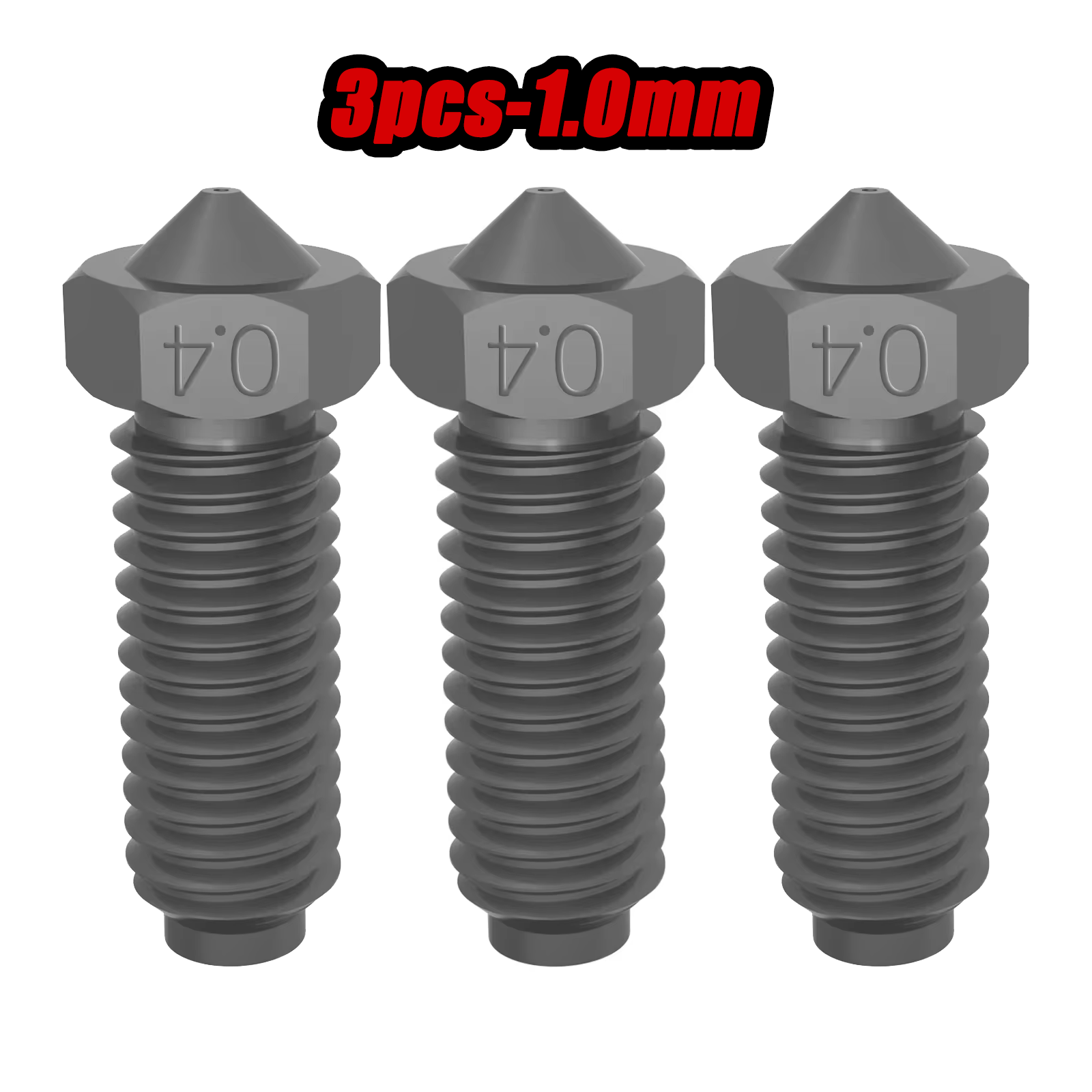 For Anycubic Kobra 2 Plus/2 Max/2 Neo/2 Pro 3D Printer Brass Hard Steel Volcano Nozzle 0.4 0.6 0.8 1.0mm For Kobra 2 hotend kit.: Gold