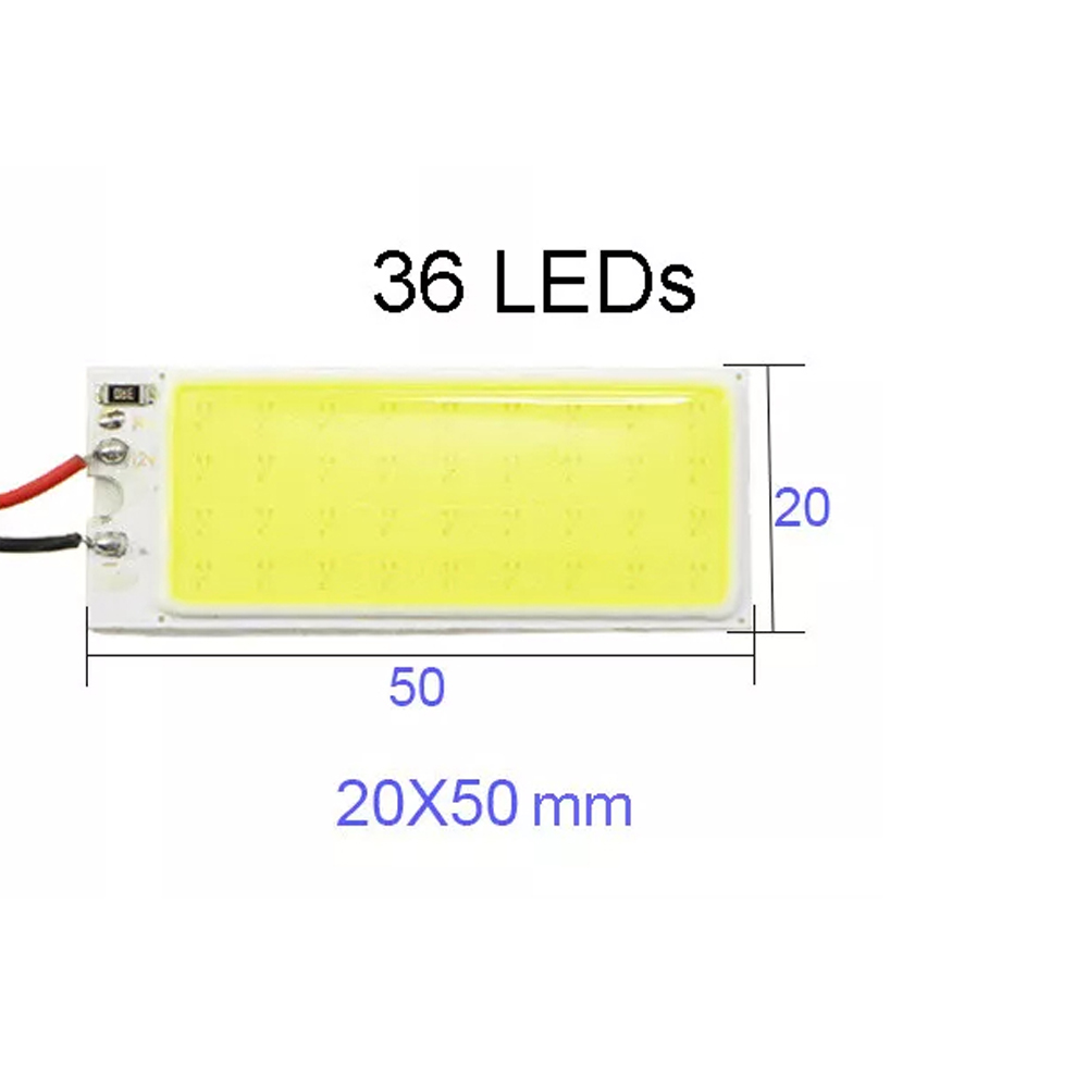 Cob panellampe med modstand 16/24/36/48 led'er dekorative billamper lamper hvidt tag fede blå biler isbil 12v til byggesæt: Hvid / Grøn