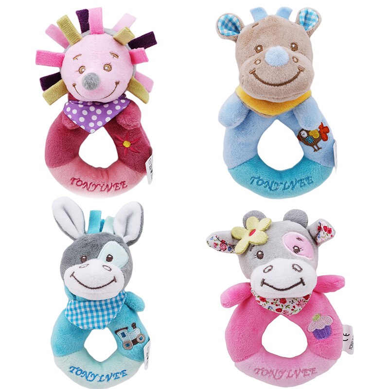 Baby Rasseln Handys BB Sticks Weiche Kuh Plüsch Puppe Krippe Bett Hängen Hand Fänge Tier Spielzeug Puppe Kinder spielzeug