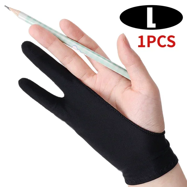 Zeichenhandschuh, Handflächenabweisung, Zwei-Finger-Handschuhe für Apfel IPad, kapazitives Tablette, Bildschirm, Künstler, Rechts-/Linkshand-Grafiktablett: verrotten