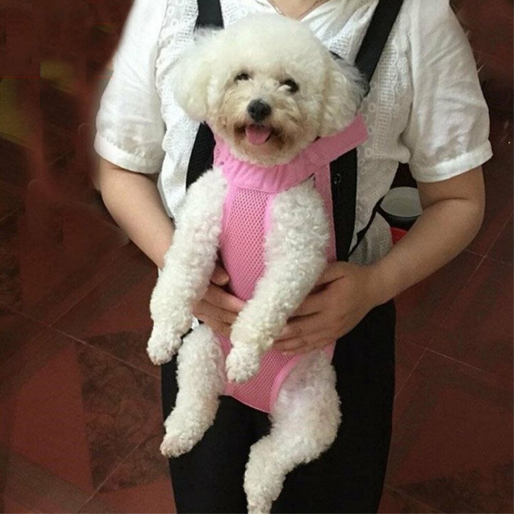 Pet Dog Carrier Front Chest Backpack Five Holes Backpack Dog Outdoor Carrier Tote Bag Sling Holder Mesh Cat Puppy Dog Carriers