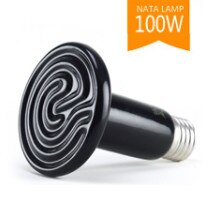 Pet Heating Light Bulb Infrared Black Ceramic Emitter Heat Lamp Bulb For Reptile Animals Heater Brooder ceramic heate: 100W